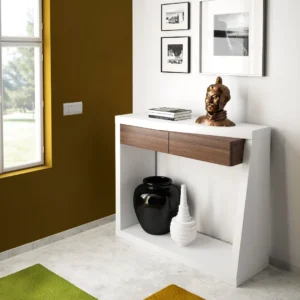 CREDÊNCIA LACADO BRANCO COM 2 GAVETAS