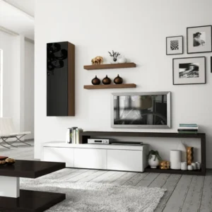 SALA DE ESTAR COM BASE TV DE 3 GAVETAS