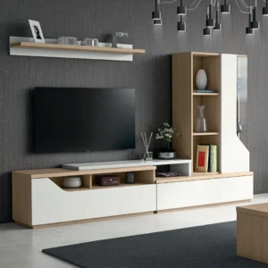 SALA DE ESTAR COM BASE TV DE 2 GAVETÕES