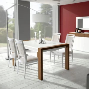 SALA DE JANTAR COM APARADOR DE 4 PORTAS E DUAS GAVETAS