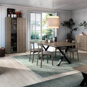 SALA DE JANTAR COM APARADOR MAIS VITRINES E BASE TV